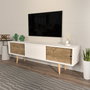 Hanah Home Ecrin Soporte de TV Blanco y Nogal